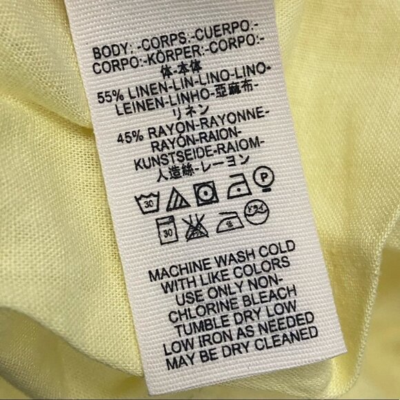 Nwt Free People Linen Ruffle‎ My Feathers Mini Skirt Yellow Size 0 New With Tags - Picture 5 of 5